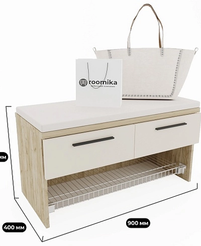 Тумба с 2 ящ. и полкой для обуви L462