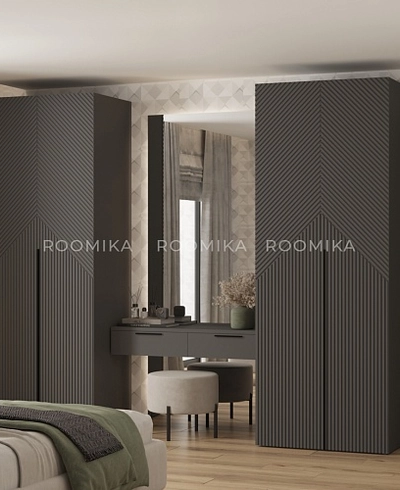 Шкафная группа Лацио фрезерованные фасады в эмали 34