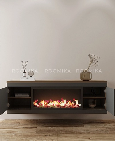Тумба ТВ навесная с электрокамином L545.451
