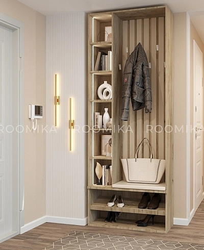 Ниша с крючками и полками для обуви с подсветкой L424