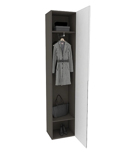 Шкаф одностворчатый, фасады в эмали LE-221.40-1