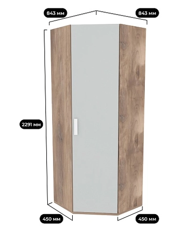 Шкаф угловой 846*996мм E218 L/R