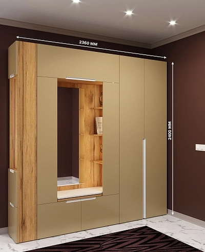 Шкафы для прихожей Лацио, фасады в эмали 4