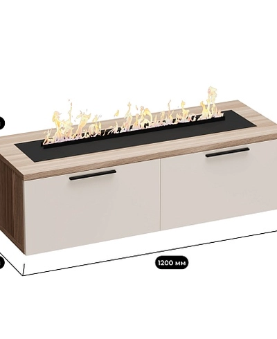 Тумба ТВ напольная с электрокамином L548.451