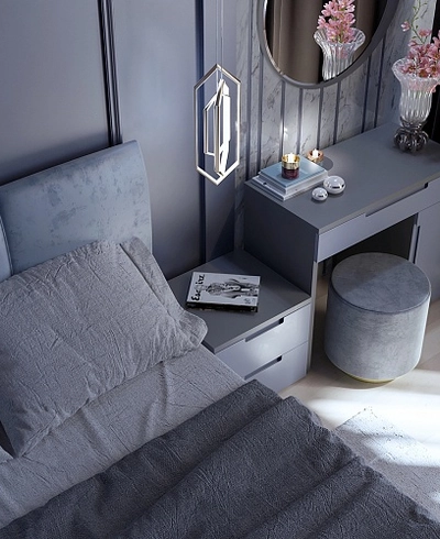 Туалетный столик, фасады в эмали LE711 L/R