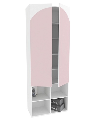 Шкаф двухдверный, фрезерованные фасады в эмали LE217.44-1