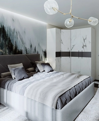 Шкаф угловой разностронний со вставкой, фасады МДФ CG-218.1 L/R