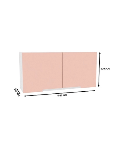 Антресоль над столом, фасады в эмали LE307