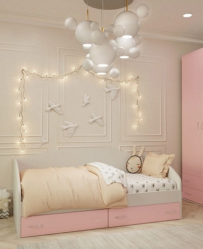 Кровать односпальная с ящиками P902N, 90x190