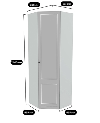 Шкаф угловой с перемычкой A218.1P