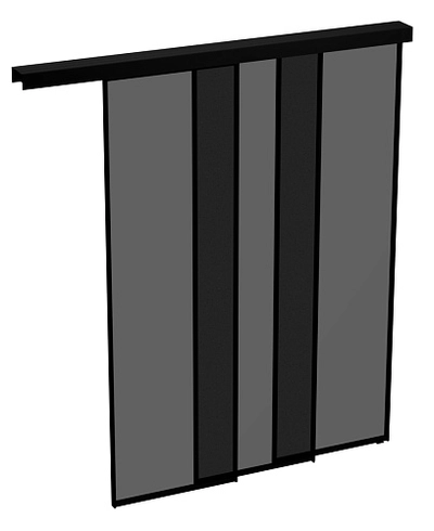 Перегородка для зонирования, стекло Титан GRACE 2