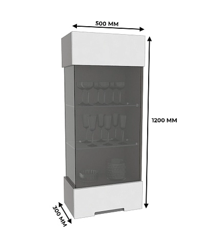 Шкаф навесной, фасады в эмали LE-360 L/R