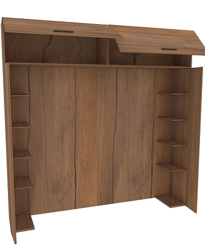 Ниша для кровати с секциями L407.44