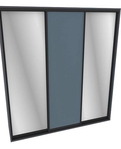 Шкаф-купе ХG246.60-1, профиль INTEGRO, фасад МДФ/зеркало серебро