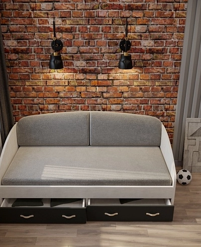 Кровать односпальная с ящиками P902N, 90x190