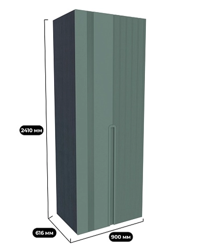 Шкаф 2 дверный, фрезерованные фасады в эмали LE210.60-4