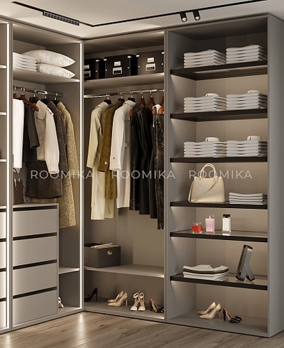 Гардеробная система без фасадов Элементис 4