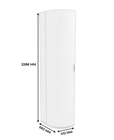 Шкаф завершающий с дверью P232.3 L/R