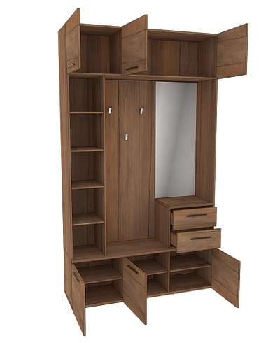 Секция с вешалкой и стеллажом L416