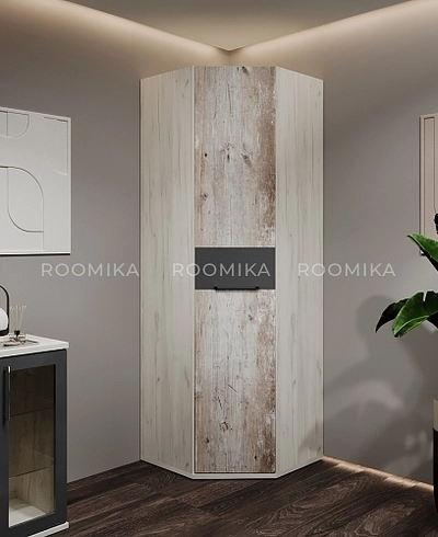 Шкаф угловой равносторонний со вставкой, фасады МДФ CG-218 L/R