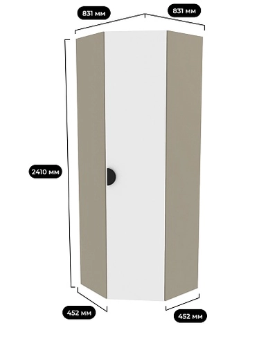 Шкаф угловой равносторонний LG218.1