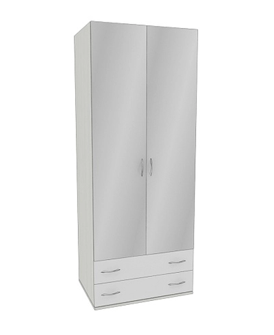 Шкаф 2 дверный с ящиками  и зеркалом P211.60Z