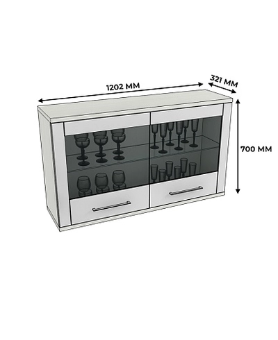 Шкаф 2 дверный навесной CG-370