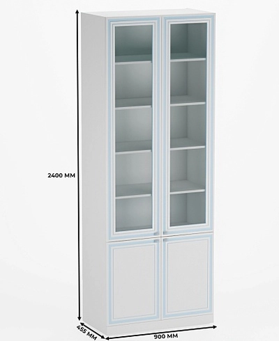 Шкаф книжный со стеклом А214S
