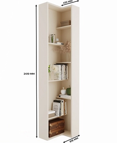 Стеллаж завершающий угловой L230