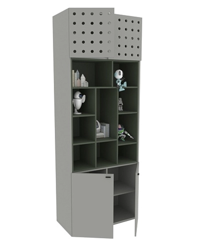 Шкаф книжный, фасады в эмали LE223.1