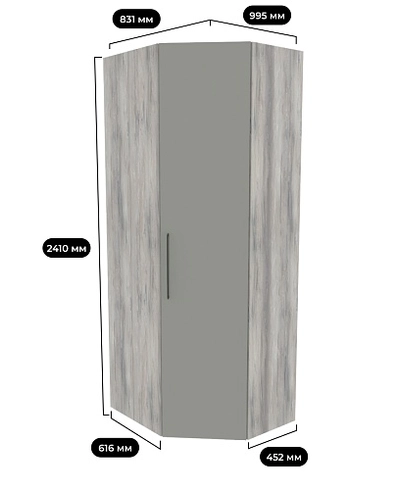 Шкаф угловой разносторонний LG218 L/R