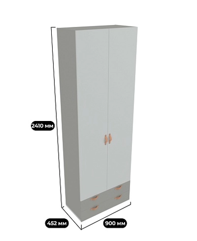 Шкаф двухдверный с ящиками L211.44