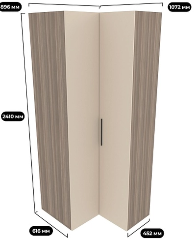 Шкаф угловой L207 L/R