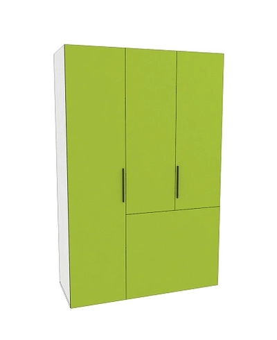 Шкаф двухдверный с фальш-стенкой и раздвижжными дверьми L205 L/R