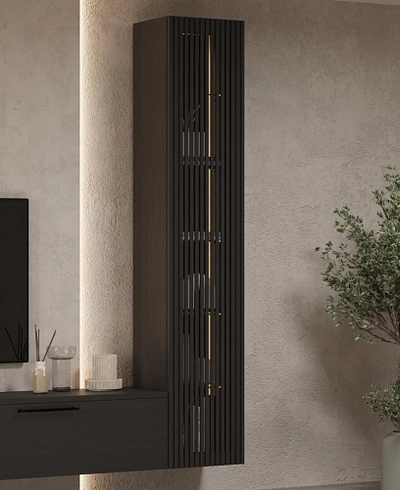 Шкаф напольный с подсветкой, фасады натуральный шпон LF271.45