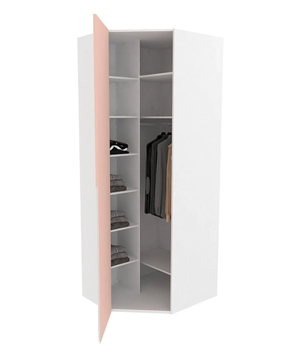 Шкаф угловой разносторонний, фасады в эмали LE218 L/R