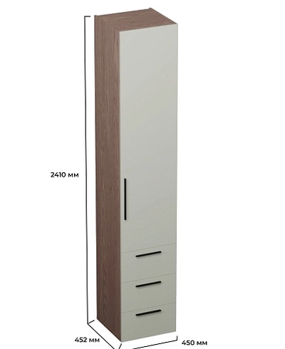 Шкаф однодверный с ящиками L223