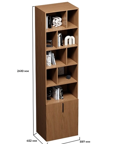 Стеллаж, фасады натуральный шпон L2228.44