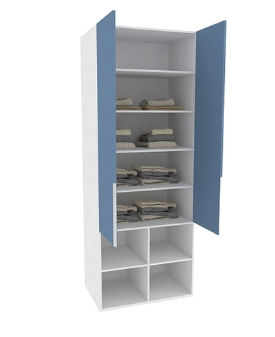 Шкаф двухдверный, фасады в эмали LE217.60-4