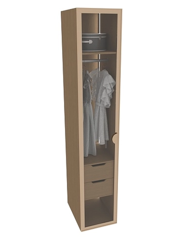 Шкаф для спальни с двумя ящиками и штангой  с подсветкой R220.60-2