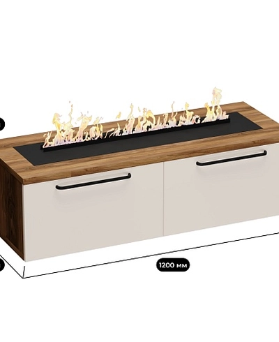 Тумба ТВ напольная с электрокамином L548.451