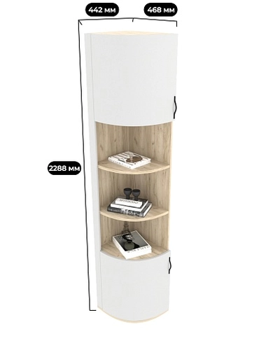 Шкаф завершающий узкий  с нишей P233.2 L/R