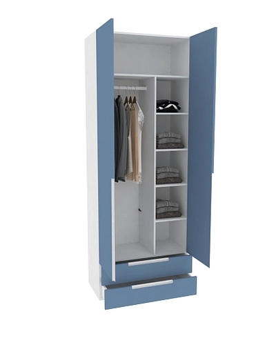 Шкаф двухдверный с ящиками, фасады в эмали LE211.44