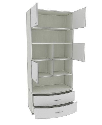 Шкаф книжный с ящиками P217