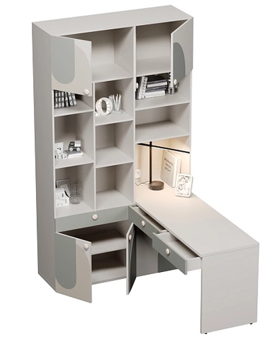 Ниша с рабочей зоной, фрезерованные фасады в эмали LE425 L/R