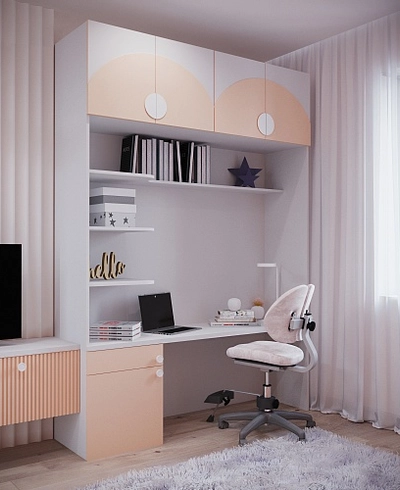 Рабочая зона для девочки в эмали