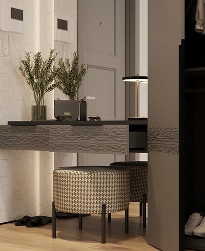 Лацио прихожая фрезерованные фасады в эмали 16