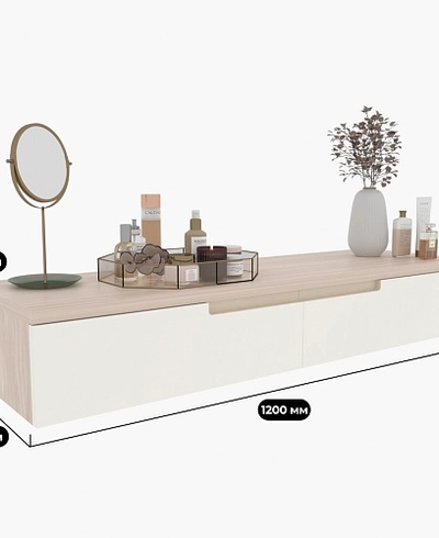 Туалетный столик, фасады в эмали LE-515