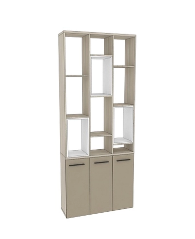 Стеллаж-тумба перегородка со вставками L239