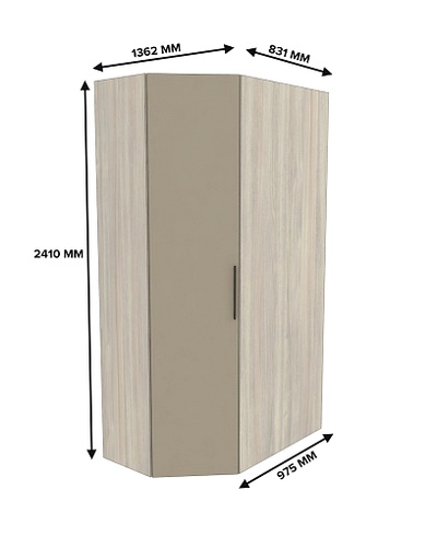 Шкаф угловой L209.44 L/R